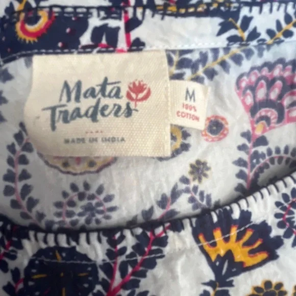 Mata Traders Midi Cotton Twyla Dress Fuchsia Suzani Size M - Picture 5 of 9